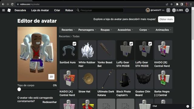 FAZENDO SKIN do LUFFY NIKA no ROBLOX (Luffy Gear 5) смотреть онлайн