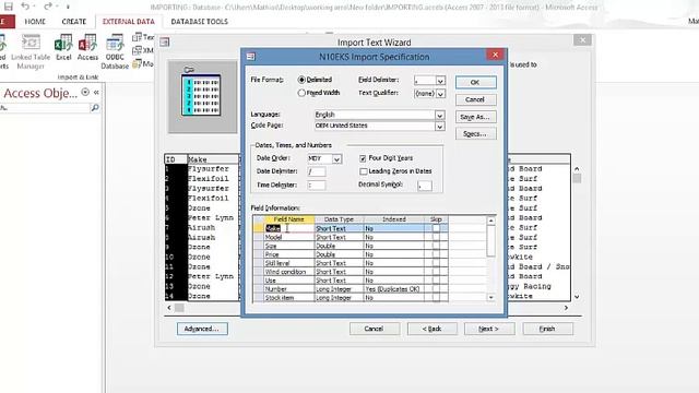 Importing .CSV files ( Access 2010) смотреть онлайн