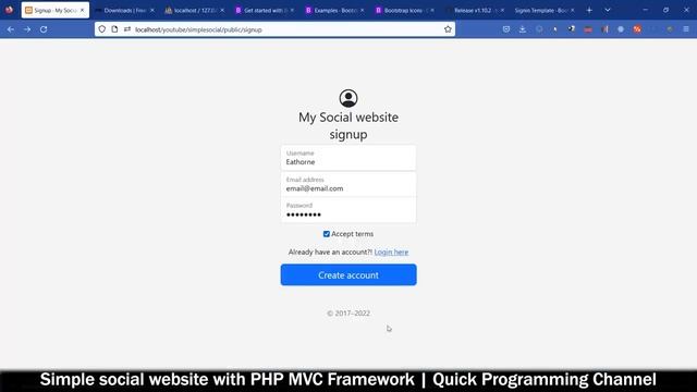 002 Simple social website with MVC Framework from scratch смотреть онлайн