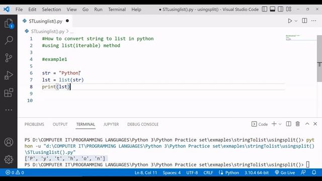 How to convert string to list using list() function | @allinoneprogramming6105 смотреть онлайн