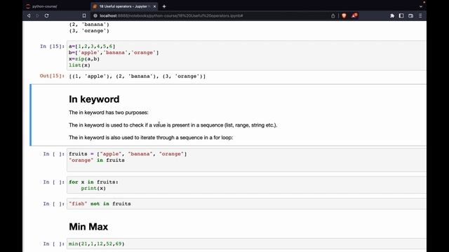 Python Complete Course #18 - Python Operators: random, zip, enumerate, range, in, input, min, max смотреть онлайн