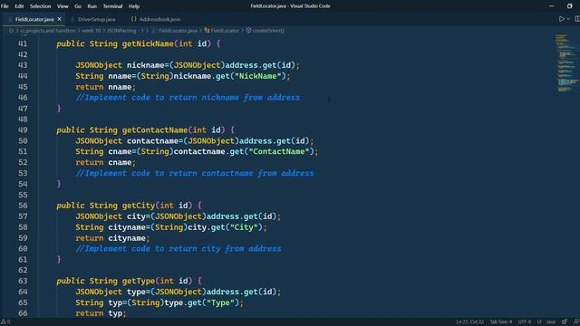 JSONParsing - 1 week 10 selenium testNG handson #TechieCoding смотреть онлайн