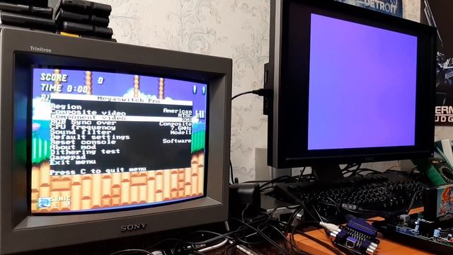 Как подключить Sega Mega Drive с модом Megaswitch Pro v1.3 смотреть онлайн