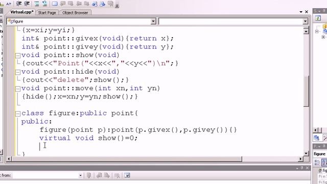 С++ Виртуальные классы наследование. Программирование смотреть онлайн
