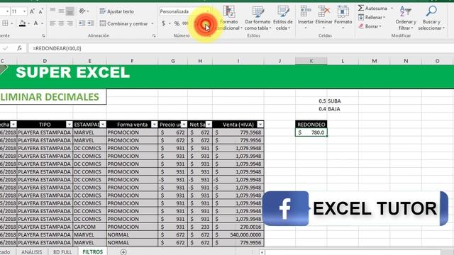 Como ELIMINAR LOS DECIMALES de una base de datos en Excel Fácilmente | Función Truncar y Redondear смотреть онлайн