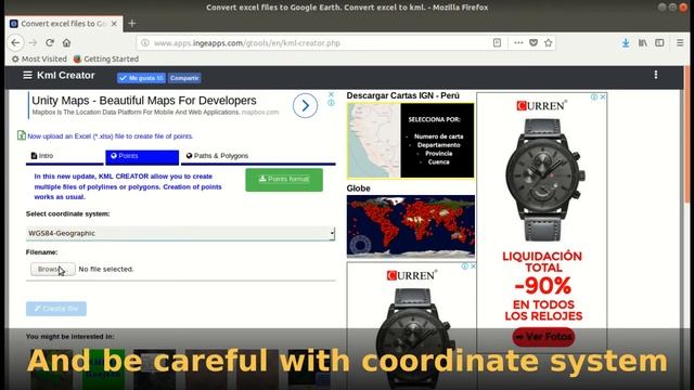 Generate kml from Excel file смотреть онлайн