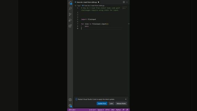 python - How do I read from stdin? смотреть онлайн