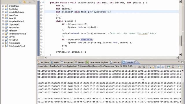 Random number generation in Java смотреть онлайн