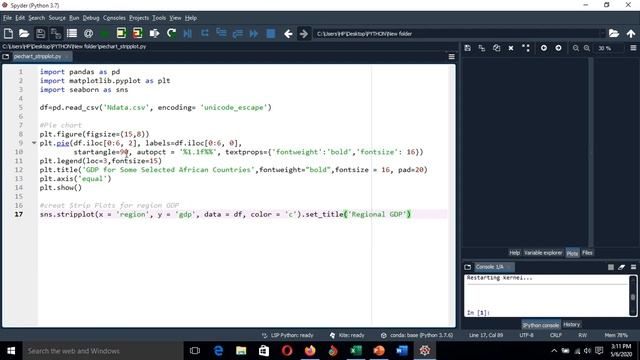 Data Visualization by Python || Pie chart and Strip plots смотреть онлайн