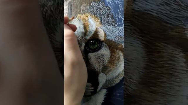как нарисовать шерсть пумы акрилом. как рисовать короткую шерсть. почему надо часто менять кисти. смотреть онлайн