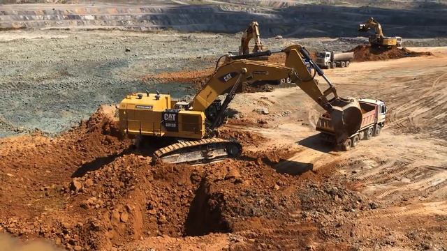 Caterpillar Excavators 6015B - 385C And Liebherr 976 Loading Trucks - Sotiriadis/Labrianidis Mining смотреть онлайн