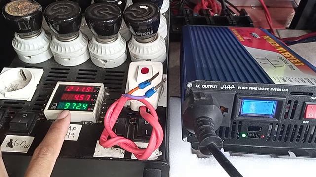 02230421 test 12V DC to AC power inverter real 1000w pure sine wave 220V lengkap casing смотреть онлайн