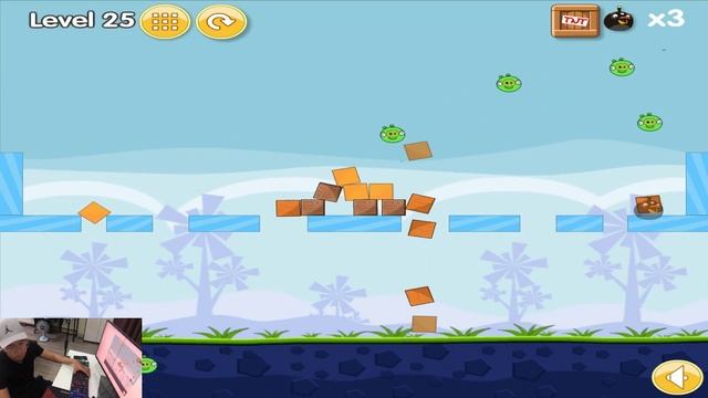 Angry Birds Bomb 1 - BOMBER TAKE GOLDEN EGG BACK BY BLASTING ALL PIGGIES SKILL GAMES! смотреть онлайн