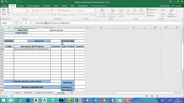 Como crear una FACTURA AUTOMATICA EN EXCEL Paso a Paso смотреть онлайн