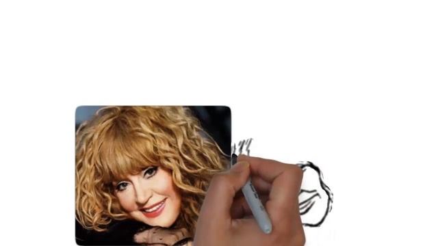 А Пугачева, рисованный видео портрет смотреть онлайн