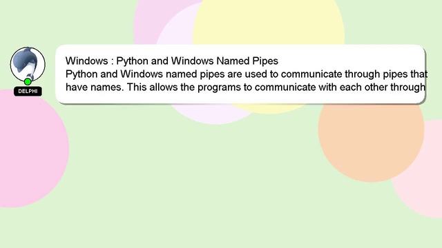 Windows : Python and Windows Named Pipes смотреть онлайн
