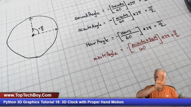 Python 3D Graphics Tutorial 18: 3D Clock Animation with Proper Hand Motion смотреть онлайн