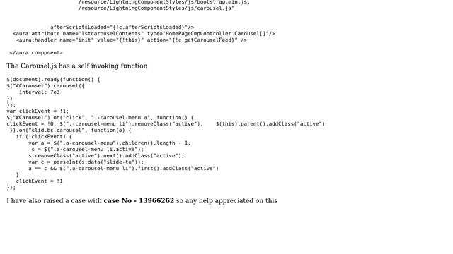 Combination of Jquery ,bootstrap and Carousel JS written breaks after Locker Service Upgrade смотреть онлайн