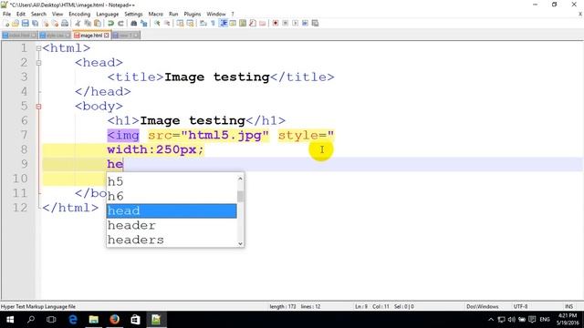 Learn HTML image formatting border width height смотреть онлайн