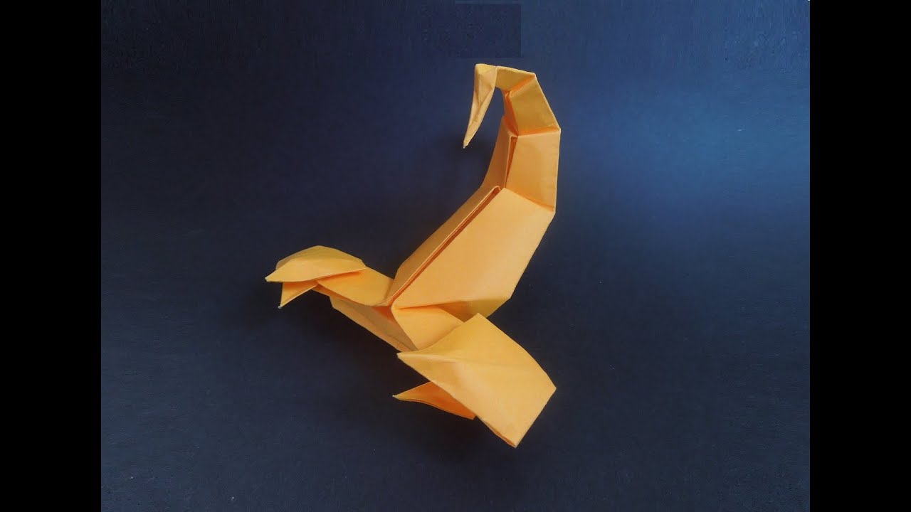 Как сделать скорпиона из бумаги. Оригами скорпион.mp4 смотреть онлайн