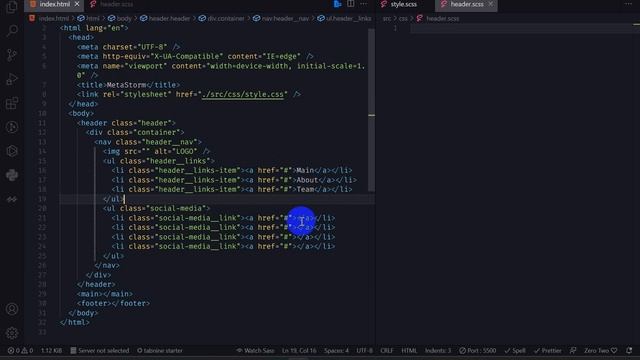 HTML/CSS || MetaStorm Landing (SASS/SCSS, PrePros) - 1 часть смотреть онлайн