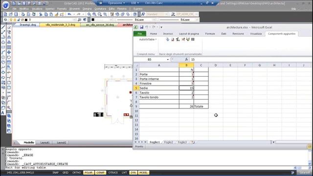 GstarCAD 2012 e Microsoft Excel смотреть онлайн