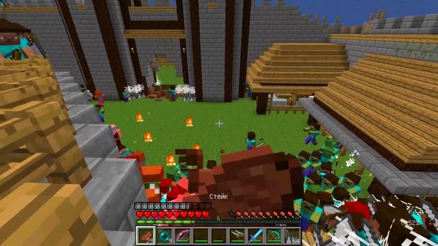 ЗАЩИТА СТЕН ЗАМКА ОТ 1000 ЗОМБИ В МАЙНКРАФТ! ЗАМОК НУБА И ПРО ПРОТИВ ЗОМБИ АПОКАЛИПСИС MINECRAFT смотреть онлайн