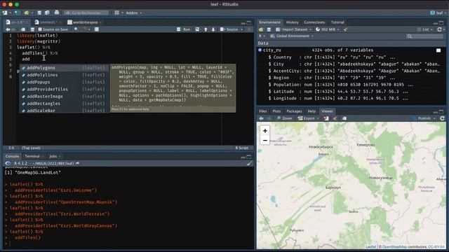 Практика - Создание интерактивных карт с помощью leaflet смотреть онлайн