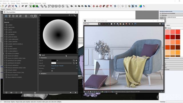 CONFIGURACIÓN TELA - VRAY NEXT FOR SKETCHUP смотреть онлайн