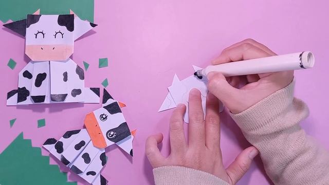 How to make Origami Cute Cow смотреть онлайн