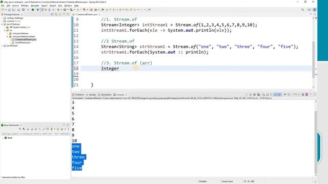 create java 8 steam | stream.of | functions to create stream |stream api |java 8 feature | okay jav смотреть онлайн
