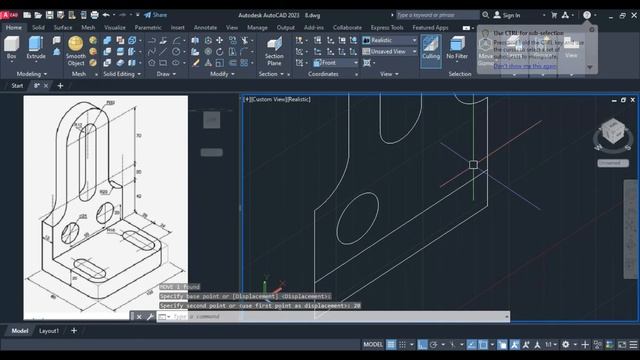 AutoCAD 2023 3D Tutorial for Beginners || AutoCAD 2D to 3D convert || AutoCAD 2023 Tutorial | Part смотреть онлайн