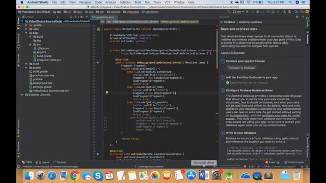 Android Video Status app firebase & portal setup смотреть онлайн