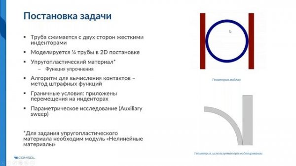 Введение в прочностной анализ в COMSOL Multiphysics®. Версия 6.0