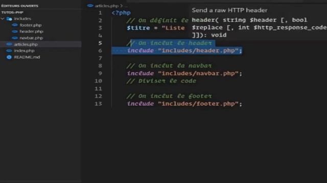 PHP-Diviser le code avec include et require смотреть онлайн