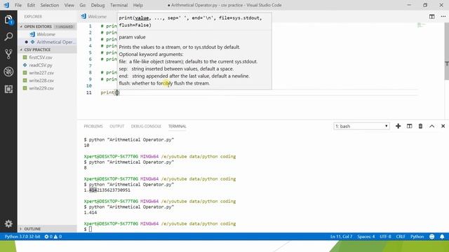 Arithmetical Operators In Python / Python In Hindi смотреть онлайн