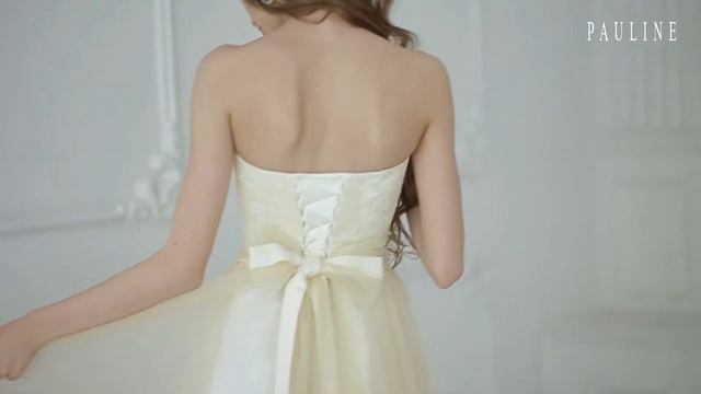 Вечернее платье на выпускной с открытыми плечами от PAULAIN смотреть онлайн