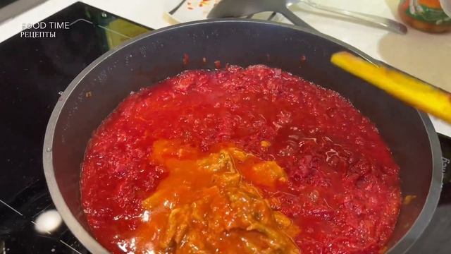 Борщ постный с фасолью Подробный рецепт. Food Time. Борщ с фасолью и килькой в томате. Первое блюдо смотреть онлайн