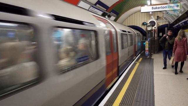 London Underground Trains Arriving And Departing Platforms In 4K