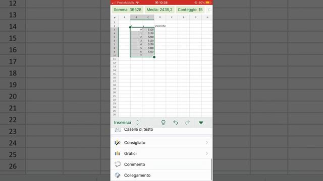 EXCEL su iPHONE - Creare una Tabella, Aggiungere Grafico e Linea di Tendenza (Retta di Regressione) смотреть онлайн