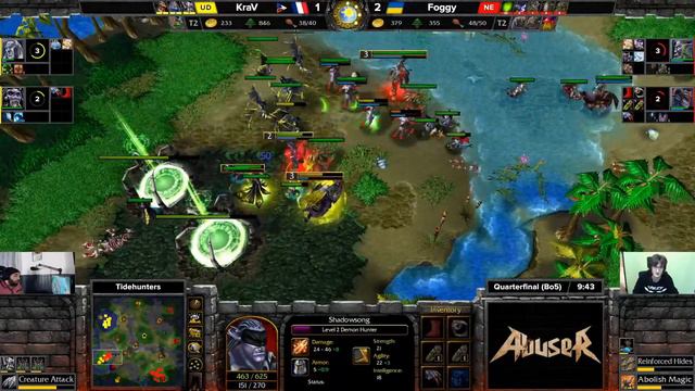 Warcraft III: DreamHack Europe - Quarterfinals (Foggy vs. KraV // XlorD vs. Sonik) bo5 смотреть онлайн
