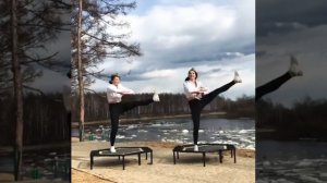 Танец " КАТЮША " на батуте ? ? ?