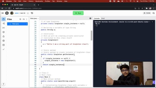 Java Singleton Class смотреть онлайн
