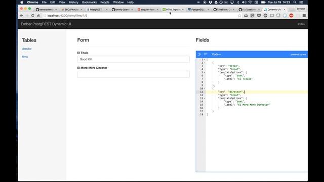 Ember PostgREST Dynamic UI смотреть онлайн