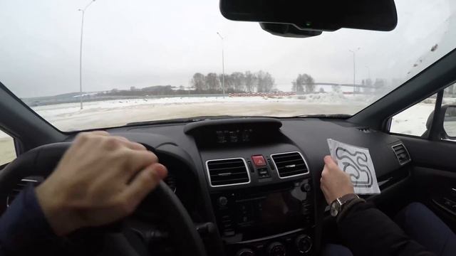 SUBARU WRX STI заезд на треке Ралли Кросс Арена от первого лица