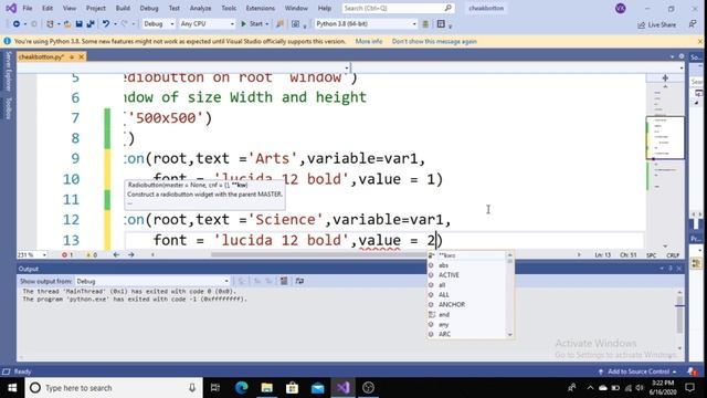 Radiobutton in python tkinter смотреть онлайн