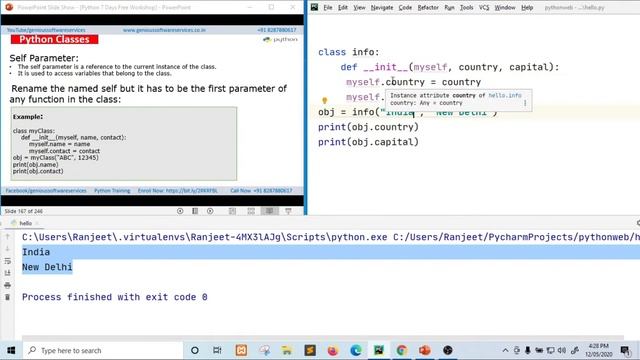 Python Classes and Objects, Python inheritance смотреть онлайн