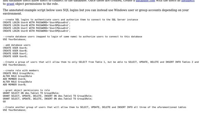 Databases: How do I create "groups of users" and set permissions in SQL Server? (2 Solutions!!) смотреть онлайн