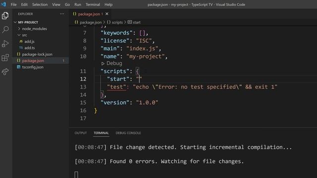 TypeScript Compiler (tsc) configuration in VS Code смотреть онлайн