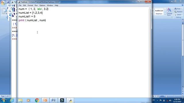 Python 3.8 == Work Shop Part #4 == How to Use Tuple смотреть онлайн